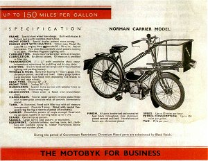 Norman Trade Carrier Autocycle brochure