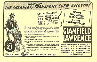 GYS Motamite advert, 1950