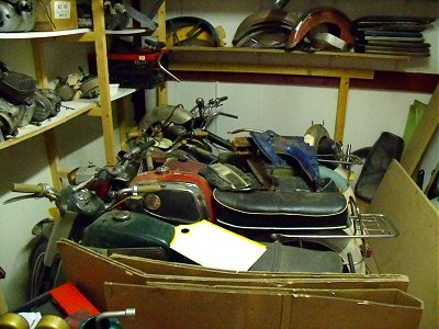 Berkhout moped museum storeroom