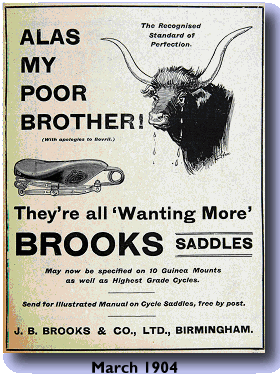 1904 Brooks advert