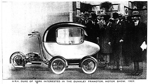 Dunkley Pramotor at 1922 Motor Show