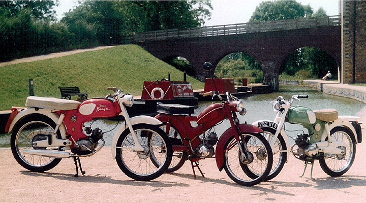 All three bikes at Moira Furnace Museum