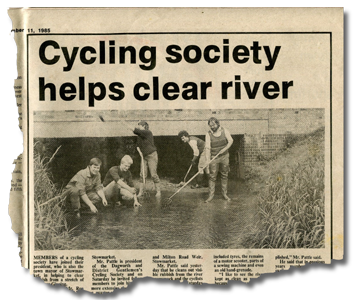 D&DGCS members clean up the Gipping, 1985