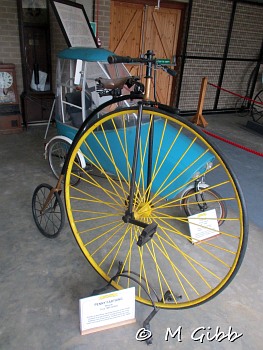 Replica penny-farthing at Caister Castle Car Collection