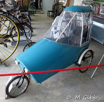 Recumbent tricycle at Caister Castle Car Collection