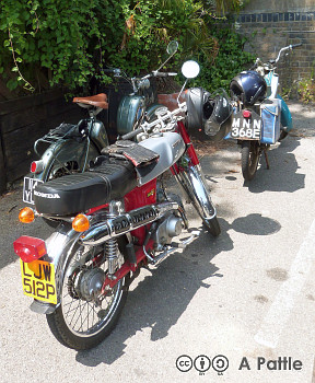 Three mopeds made it to Kelvedon Tavern under their own power