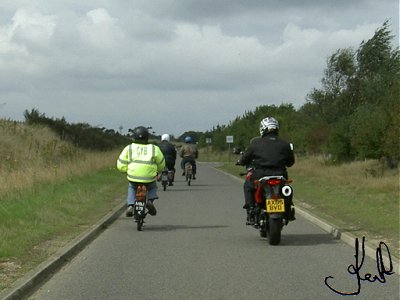 Leaving Felixstowe by the 'passing place' road