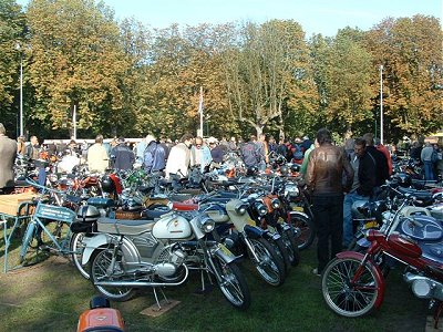 Mopeds galore...