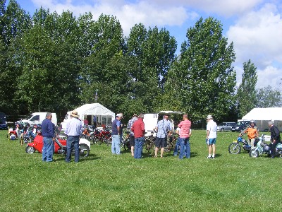 The mopeds at the rally