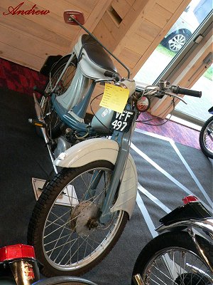 John Gates's NSU Quickly S in the Show Bikes section