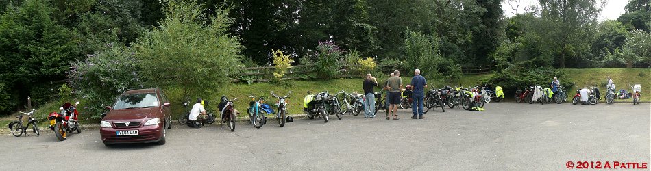 The bikes in the pub car park