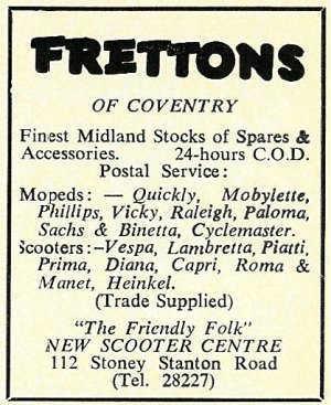 Fretton’s of Coventry advert Fretton’s of Coventry advert