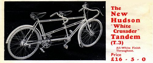 New Hudson ‘White Crusader’ tandem