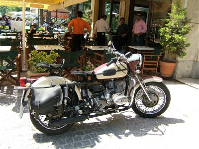 That's not a moped, it's a Ural ... oh, OK, fair enough