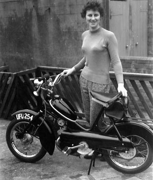 Ida Wood with an Elswick–VAP bike