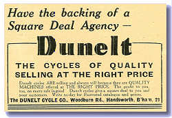 Dunelt advertisement