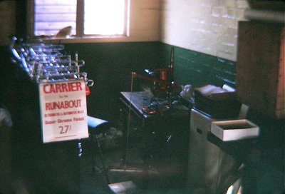 Carriers and poster in the ‘factory’
