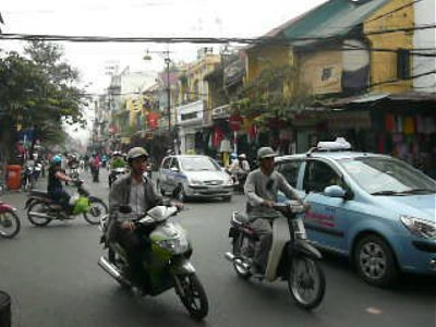 Mopeds on the streets of Hanoi