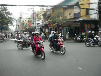 Mopeds on the streets of Hanoi
