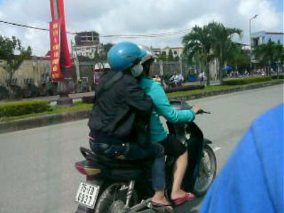 Scene from a moped-taxi ride through Hue