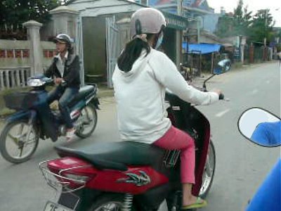 Scene from a moped-taxi ride through Hue