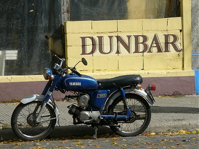 Yamaha 50 on the streets of Colonia del Sacramento