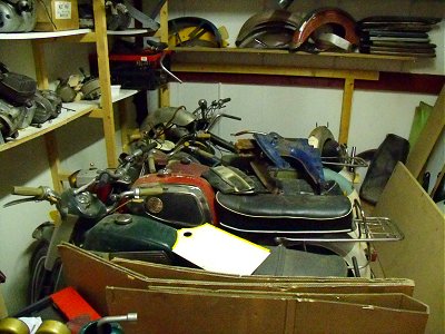 Berkhout moped museum storeroom