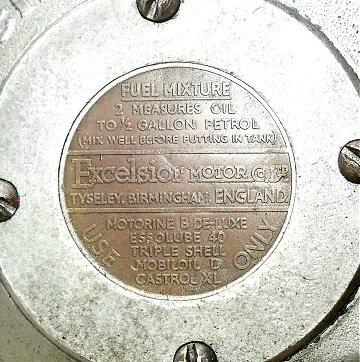 Excelsior S1 engine plate