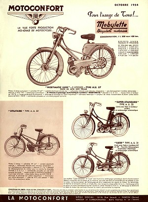 Mobylette leaflet October 1954