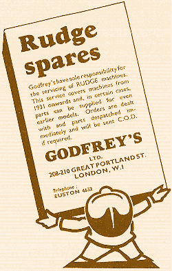 Godfrey’s advert for Rudge spares