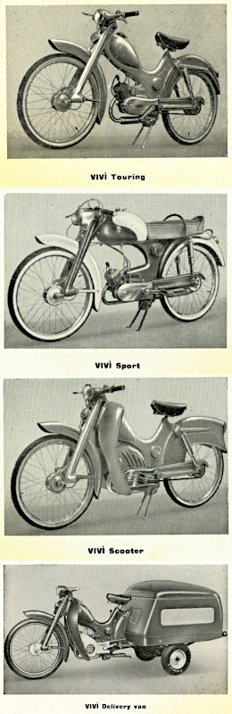 The range of ViVi mopeds