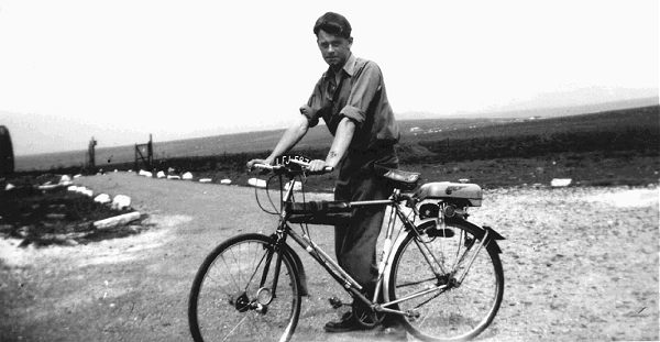Bill and his Mini-Motor—Dartmoor, c1951