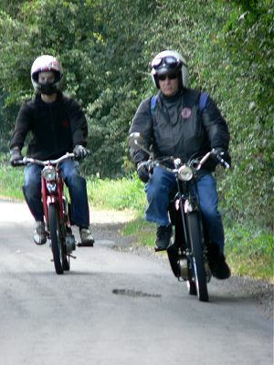Near the start - Essex boys Ef and Martin lead the way