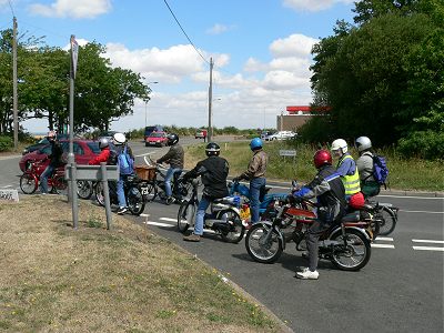 Waiting for a gap in the traffic