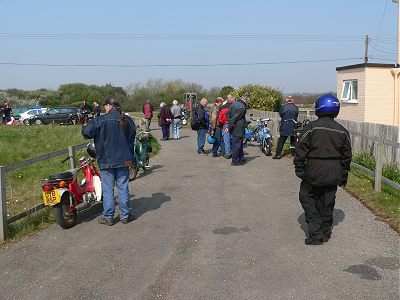 Riders & machines take a break at Shingle Street