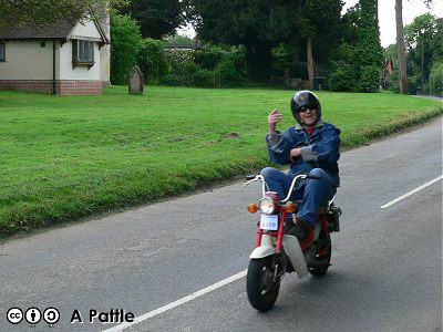 A man in perfect control of his machine