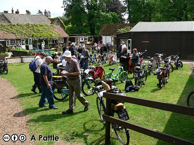 Some of the machines gathered at the finish