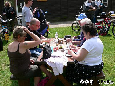 Afternoon tea at the finish