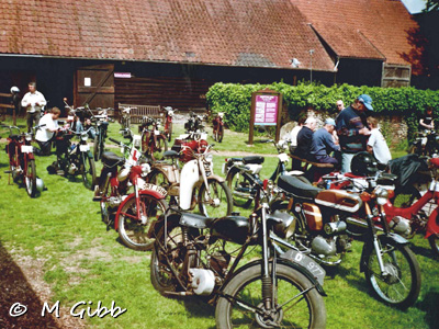 Some of the machines gathered at the finish