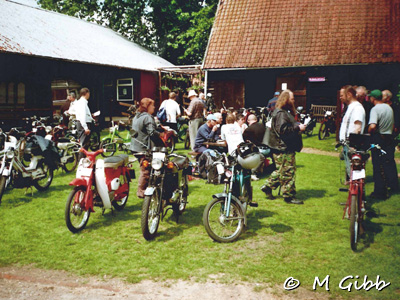 Some of the machines gathered at the finish