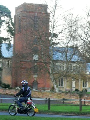 Passing Grundisburgh church