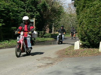 Leaving the village hall