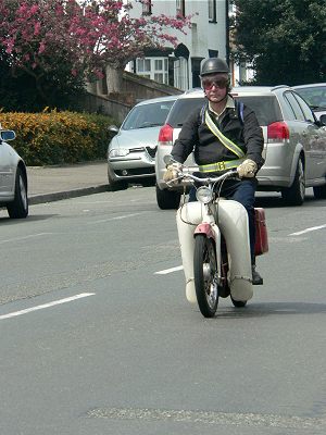 David Whatling on a Raleigh RM5