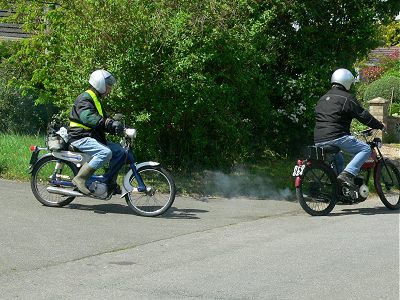 Norman autocycle and a Honda