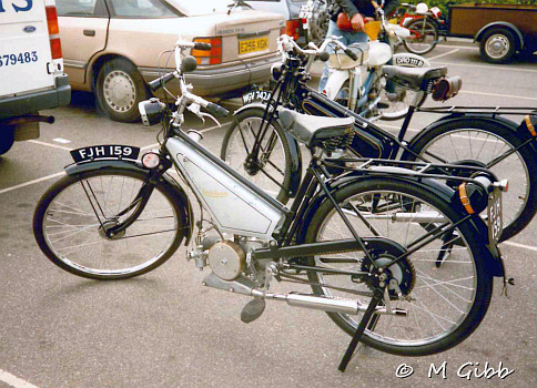 Pre-war Francis–Barnett Powerbike at Stowmarket