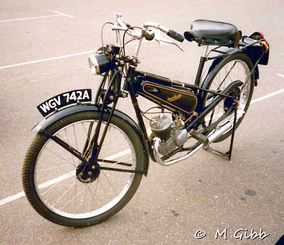 Post-war Francis–Barnett Powerbike at Stowmarket
