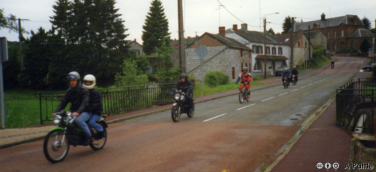 Bikes arriving at the halfway stop