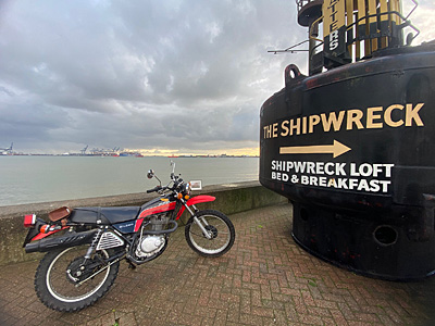 Gareath Evans's Honda at Shotley Marina