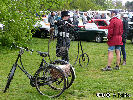 James tricycle and ‘Penny-farthing’ in Christchurch Park, Ipswich
