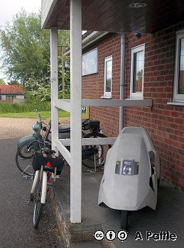 Sinclair C5 at Horham informal ‘Wheels’ event
